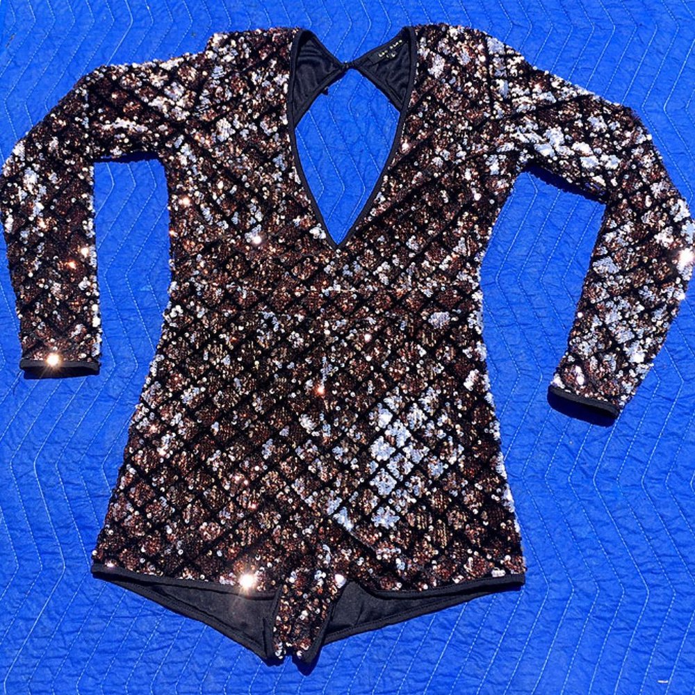 Lac Bleu Sequined Body Suit